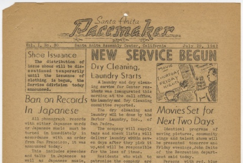 Santa Anita Pacemaker: Vol. 1, No. 30 (July 29, 1942) (ddr-janm-5-30)