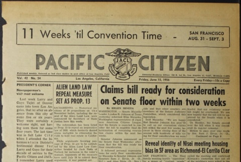 Pacific Citizen, Vol. 42, No. 24 (June 15, 1956) (ddr-pc-28-24)