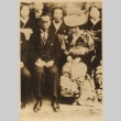 Hideko Maehata posing in wedding kimono, with husband (ddr-njpa-4-700)