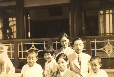 An embassy clerk's family posing on a ship (ddr-njpa-4-1999)