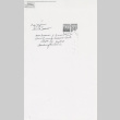 Envelope from Eva Koyama and addressed to Edward J. Ennis, Director, Alien Enemy Control Unit (ddr-one-5-218)