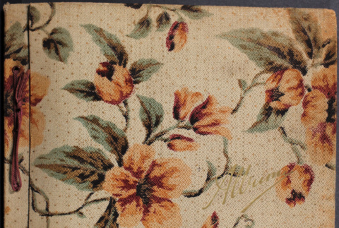 Album with floral cover titled: Album (ddr-densho-493-116)