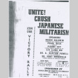 Flyer for Rally sponsored by the Japanese American Council for Democracy (ddr-densho-122-418)