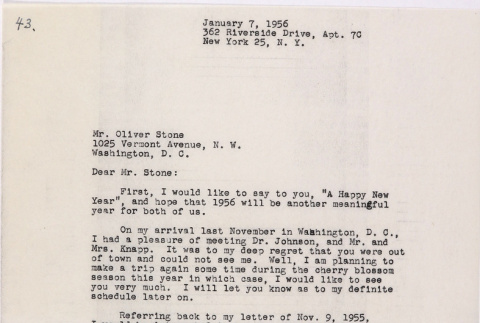 Letter from Lawrence Miwa to Oliver Ellis Stone concerning claim for James Seigo Maw's confiscated property (ddr-densho-437-223)