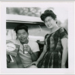 Tomoye (Nozawa) Takahashi and Norman Takahashi by car (ddr-densho-426-2204)