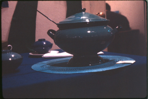 Display of tureen and placemat (ddr-densho-426-352)