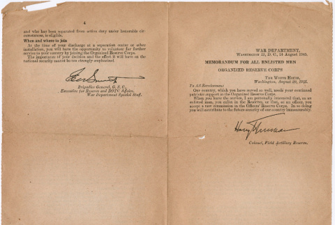Memorandum for all Enlisted men (ddr-densho-368-688)