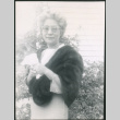 Agnes Sakura in fur stole (ddr-densho-523-310)