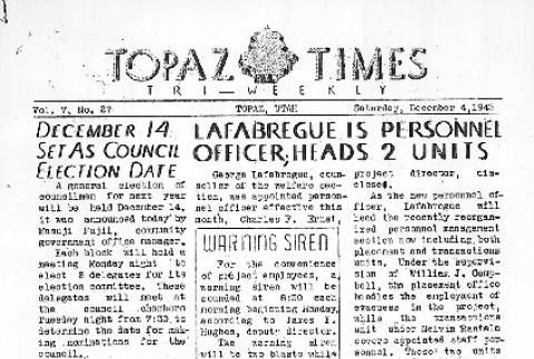 Topaz Times Vol. V No. 27 (December 4, 1943) (ddr-densho-142-246)