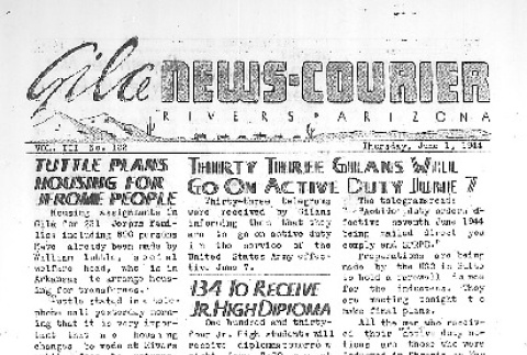 Gila News-Courier Vol. III No. 122 (June 1, 1944) (ddr-densho-141-278)
