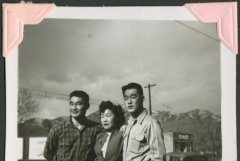 Umeyo Sakagami with her brothers Matsuo and Masao (ddr-densho-328-322)