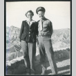Photograph of two people standing at Zabriske Point in Death Valley (ddr-csujad-47-114)