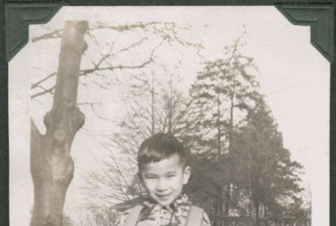 Photo of Kenji Ima in a cowboy costume (ddr-densho-483-1152)