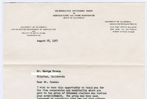 Thank you letter to Shoji Takeda from Peter Lert (ddr-densho-501-139)