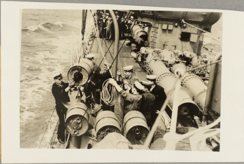 British sailors storing equipment on a ship's deck (ddr-njpa-13-616)