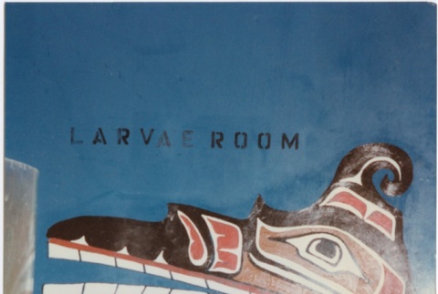 Sign for the larvae room at an oyster farm (ddr-densho-296-40)