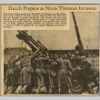 Clipping photograph of Dutch soldiers assembling an anti-aircraft gun (ddr-njpa-13-28)