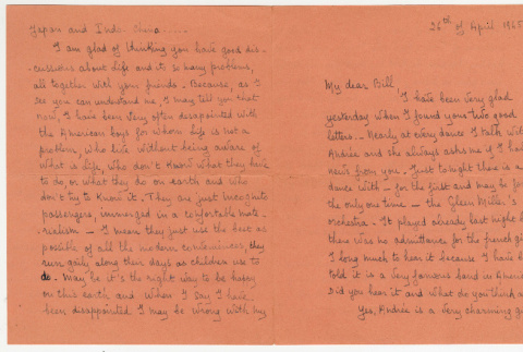 Letter to Bill Iino from Suzanne Baume (ddr-densho-368-834)