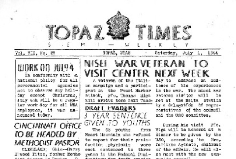 Topaz Times Vol. VII No. 27 (July 1, 1944) (ddr-densho-142-320)