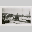 Man standing in camp garden in winter (ddr-manz-8-9)