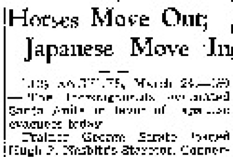 Horses Move Out; Japanese Move In (March 24, 1942) (ddr-densho-56-712)