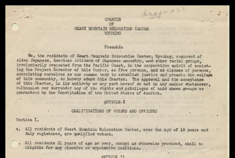 Charter of Heart Mountain Relocation Center (ddr-csujad-55-777)