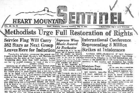 Heart Mountain Sentinel Vol. III No. 21 (May 20, 1944) (ddr-densho-97-182)