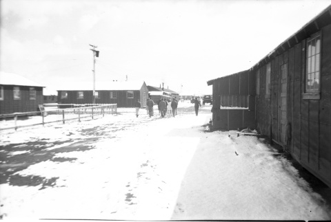 Internees leaving Block 22's Mess Hall (ddr-densho-570-67)