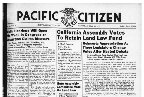 The Pacific Citizen, Vol. 24 No. 20 (May 24, 1947) (ddr-pc-19-21)