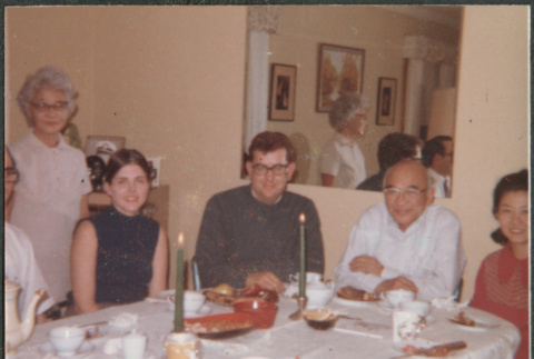 Six people sitting at table (ddr-densho-523-647)