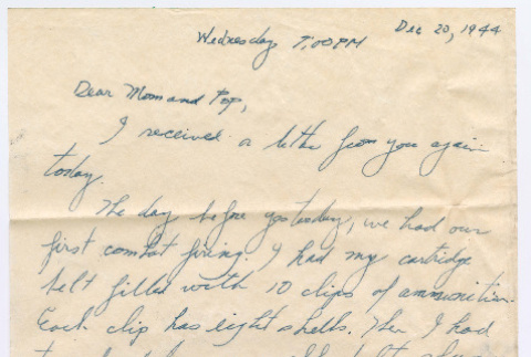 Letter from Tadashi Ishida to Mr. & Mrs. Y Ishida (ddr-densho-535-101)