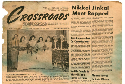Crossroads Vol. V, No. 16 (September 12, 1952) (ddr-densho-507-3)