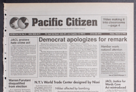Pacific Citizen, Vol. 116, No. 9 (March 5, 1993) (ddr-pc-65-9)