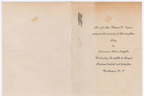 Wedding invitation (ddr-densho-540-155)