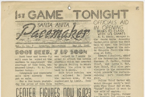 Santa Anita Pacemaker: Vol. 1, No. 7 (May 12, 1942) (ddr-janm-5-7)