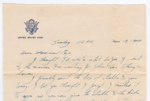 Letter from Tadashi Ishida to Mr. & Mrs. Y Ishida (ddr-densho-535-73)