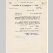 Letter from Lundwick and Brown Floor Company to the Buddhist Mission Society (ddr-sbbt-4-53)