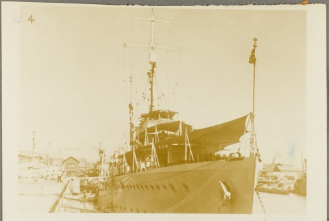 British ship at a dock (ddr-njpa-13-565)