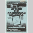 Poster informing the public to attend the Commission hearings (ddr-janm-4-6)
