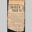 Article from Seattle Times titled:  Man killed in Puyallup Fete (ddr-densho-493-95)