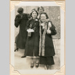 Photo of four women on steps (ddr-densho-341-72)