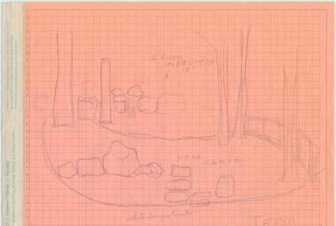 Sketch of a garden at the Teich project (ddr-densho-377-241)