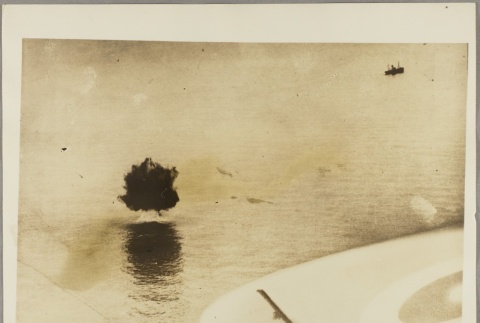 Photo of a bomb explosion in open water (ddr-njpa-13-1501)