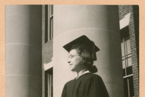 Woman in graduation gown (ddr-densho-468-294)
