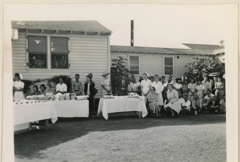 Hospital staff at anniversary event (ddr-densho-37-985)