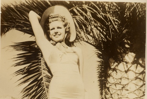 A woman posing in a bathing suit (ddr-njpa-1-2595)
