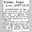 Tulelake Project Cost $6,975,419 (May 4, 1943) (ddr-densho-56-911)