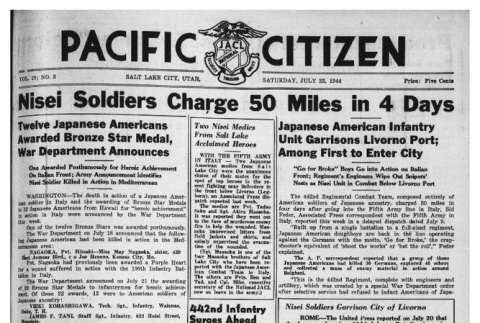 The Pacific Citizen, Vol. 19 No. 3 (July 22, 1944) (ddr-pc-16-30)