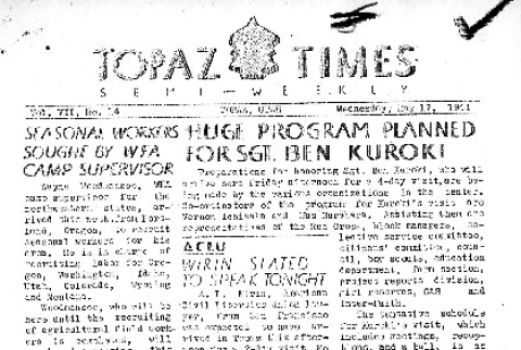 Topaz Times Vol. VII No. 14 (May 17, 1944) (ddr-densho-142-305)