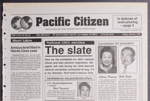 Pacific Citizen, Vol. 114, No. 25 (June 26, 1992) (ddr-pc-64-25)